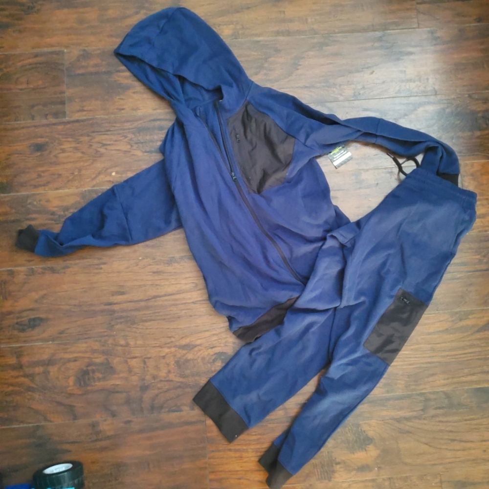 Athletic Works Jacket Hoodie and Joggers Set 14/16 Husky blue pants swea…